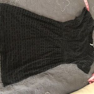 Black mini lace dress